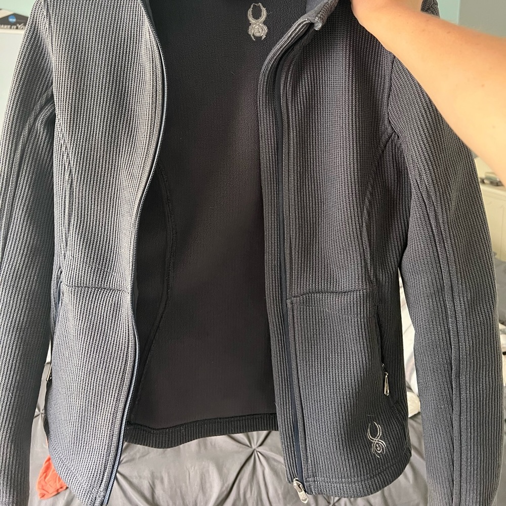 Women’s gray spyder jacket - Picture 3 of 7